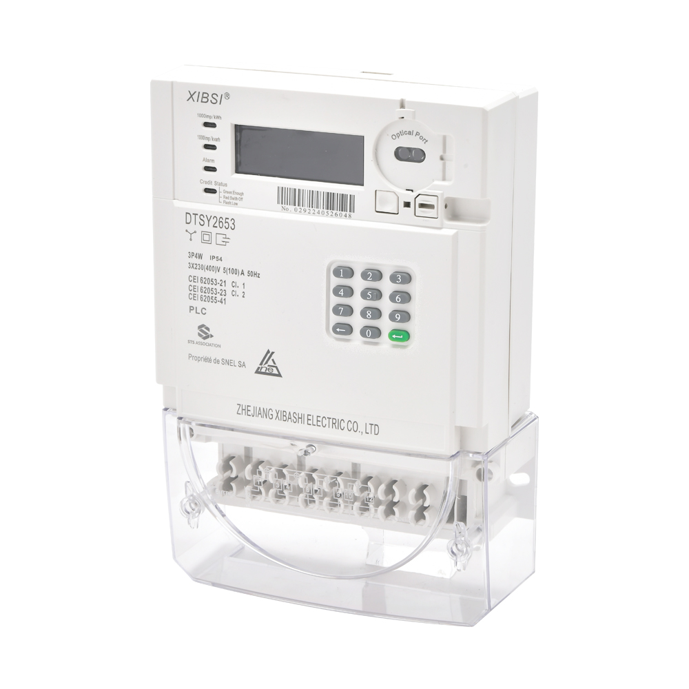 Three-phase electronic remote cost-controlled Smart Energy Meter